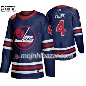 Dresovi Winnipeg Jets Neal Pionk 4 Adidas 2019 Heritage Classic Navy Authentic - Dječji